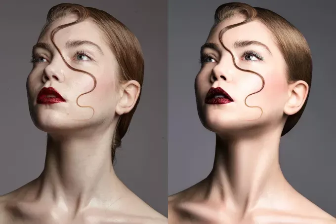 retouch beauty, high end, fashion portrait, photo retouching