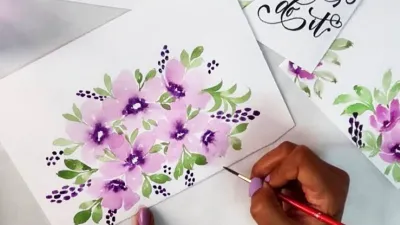 Paint you flowers in watercolor